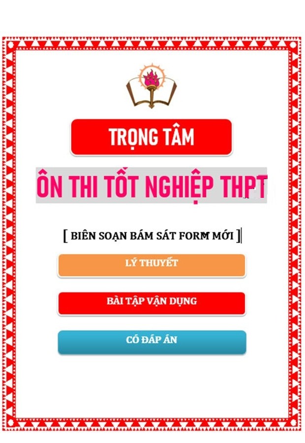 TRỌNG TÂM KIẾN THỨC ÔN THI TỐT NGHIỆP THPT (Bản GV) - TRỌNG TÂM KT